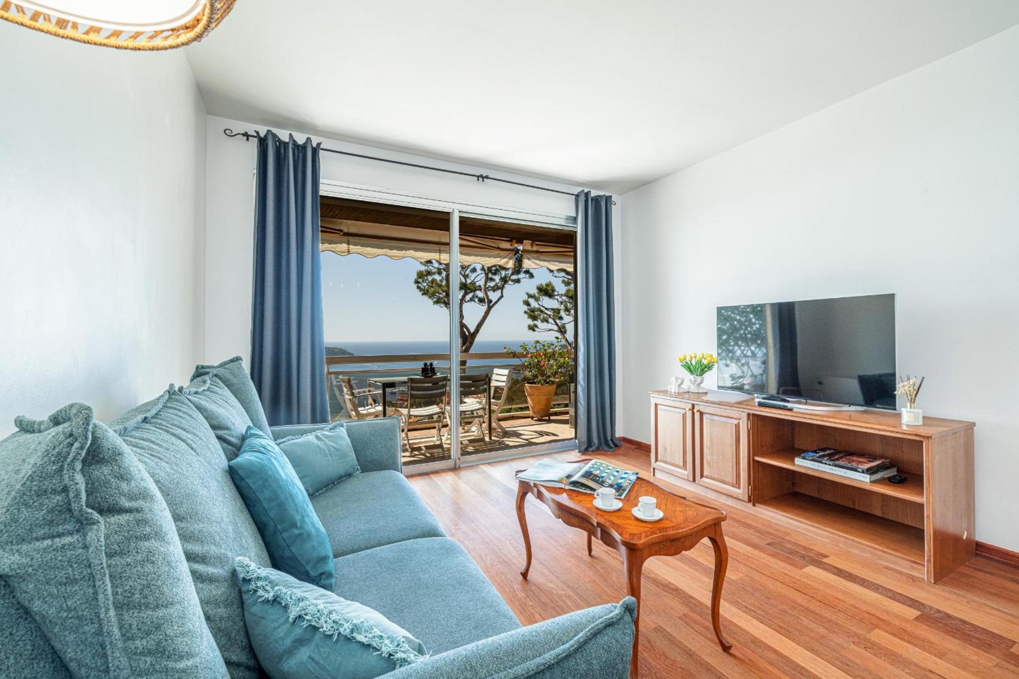Apartament Extraordinary Sea View - 1 Bdr With Ac Villefranche-sur-Mer Zewnętrze zdjęcie